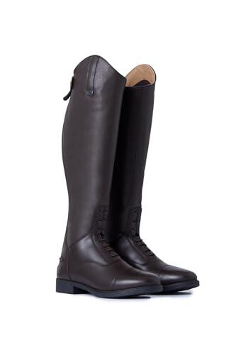 HORZE Botas Altas con Cordones para NiñosHorze Rover, Marrón oscuro, 33