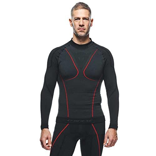 Dainese Thermo LS, Camiseta Térmica Interior Moto, Hombre, Negro/Rojo, M