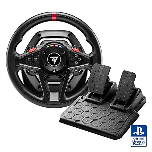 Thrustmaster T128 Volante de Carreras Force Feedback Optimizado – Con Pedales Magnéticos T2PM – Compatible con PS5, PS4 y PC – Sistema de Engranajes Híbrido y Levas de Cambio Magnéticas