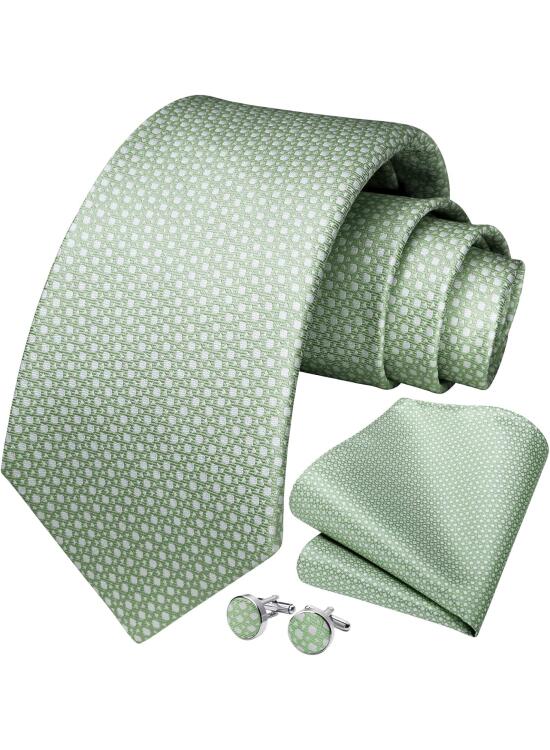 HISDERN corbata de Color sólido para hombre conjunto de corbata con gemelos regalos formales para fiesta de boda corbata para hombre