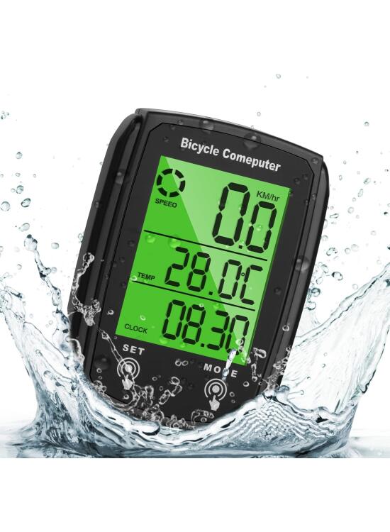 URAQT Cuentakilometros Bicicleta, Velocimetro Bicicleta 19 Funciones