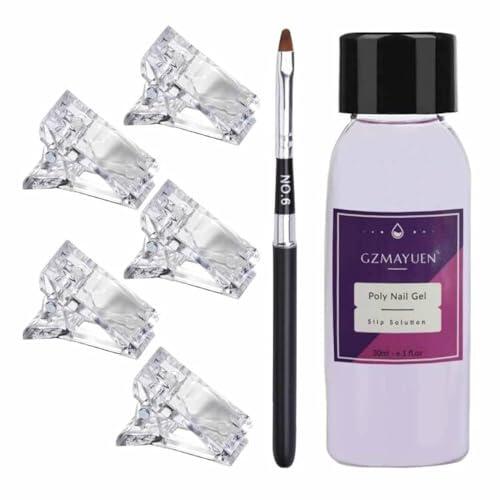 GZMAYUEN Slip Solution Líquido para Poly Nail Gel 30ML Solución de Gel de Extensión de Uñas