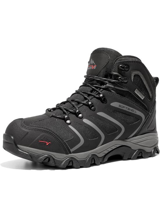NORTIV 8 Botas de Montaña Zapatos de Senderismo Hombres Zapatillas Trekking Impermeables Ligeros al Aire Libre 160448_M-E