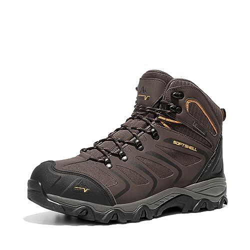 NORTIV 8 Botas de Montaña Zapatos de Senderismo Hombres Zapatillas Trekking Impermeables Ligeros al Aire Libre MARRÓN 160448_M-E Talla 43 (EUR)