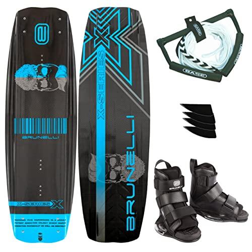 BRUNELLI Paquete de Wakeboard de carbono, 138 cm, encuadernación Wakeboard
