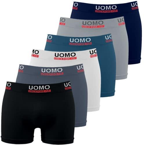 Nakloe - Pack 6 - Calzoncillos Hombre Boxer - Boxer Hombre Pack - Sin Costuras - Ropa Interior