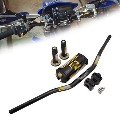 JFG RACING Manillar Moto 28mm,800mm Manillar Mango Mano Grasa Barra Almohadillas Montaje Abrazadera para KX KXF YZ YZF CR CRF la mayoría Suciedad con 1 1/8 Pulgadas Abrazaderas