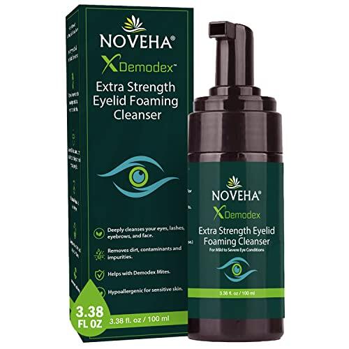 NOVEHA Demodex - Limpiador espumoso extra fuerte, con extracto de aceite de árbol de té, 100 ml