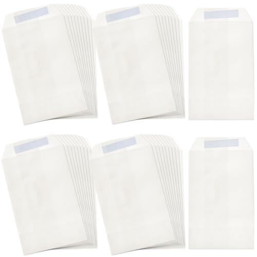Tenare 100 Piezas Sobres de Papel con Tira de Pelar, 70 x 105 mm