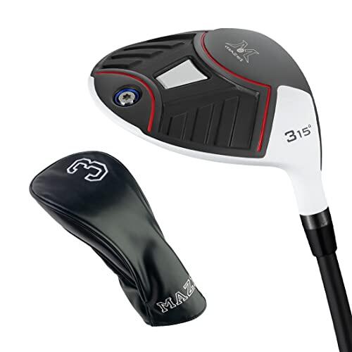 MAZEL Golf Fairway Woods 3 o 5 Club de golf de titanio 15 o 18 grados 44 pulgadas Mango de grafito para diestros