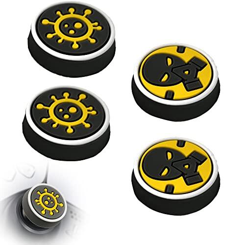 MatoSan® 3D Juego de 4 Tapas de Agarre para Xbox One Series Nintendo Switch Pro PlayStation 5 Accesorios para Controlador PS4 PS5 Accesorios para Mando de PS5 Accesorios para Mando de PS4 Joystick