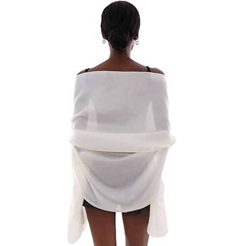 PIOYMEYA Chal Marfil Mujer Fiesta Estola Foulard Fular Boda Ligero Pashmina Bufanda Pañuelos para Vestido Noche