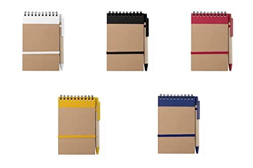 Pack de 10 Libretas A6 de Cartón Reciclado con Bolígrafo: Sostenibilidad y Utilidad