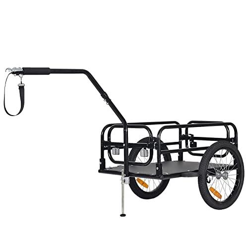 Tiggo City Porter - Remolque plegable para bicicleta y carretilla de transporte 2 en 1 es un transportador multifuncional