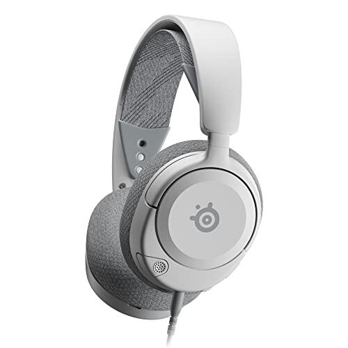 SteelSeries Arctis Nova 1 - Cascos Gaming Con Cable Multisistema - Controladores Hi-Fi - Audio espacial 360° - Almohadillas de espuma con memoria - Ultraligeros - PC, PS5, PS4, Xbox - Blanco