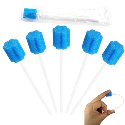 Hisopos Bucales Hisopos Dentales Hisopos Orales Desechables 80pcs Esponjas de Boca Esteriles sin Sabor Diente Limpieza Bucal Herramienta Paquete Individual