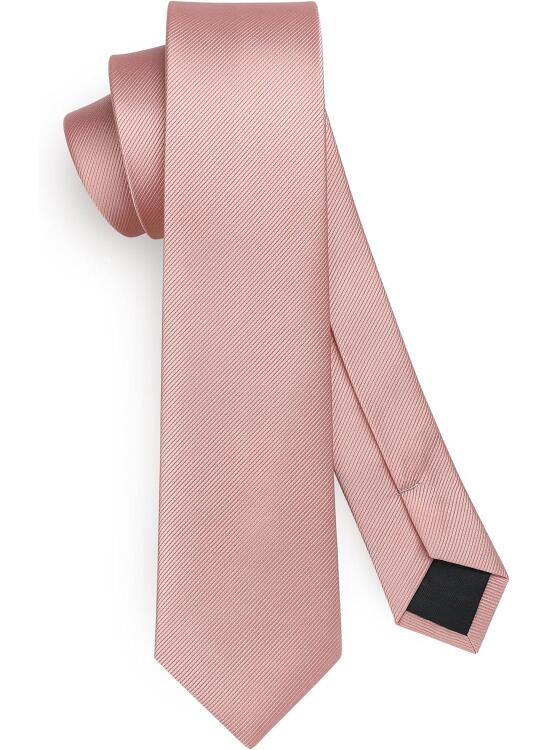 HISDERN - Corbata delgada de color liso de 6 cm para hombre, corbata clásica formal de negocios