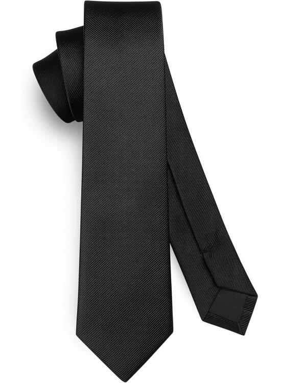 HISDERN - Corbata delgada de color liso de 6 cm para hombre, corbata clásica formal de negocios