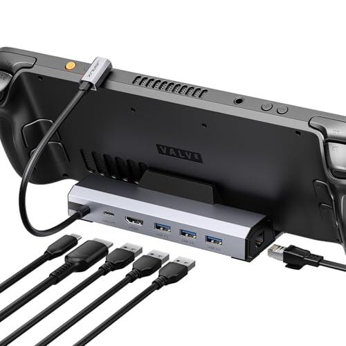 JSAUX 6 en 1 Docking Station para Steam Deck/OLED/ROG Ally X/Legion Go