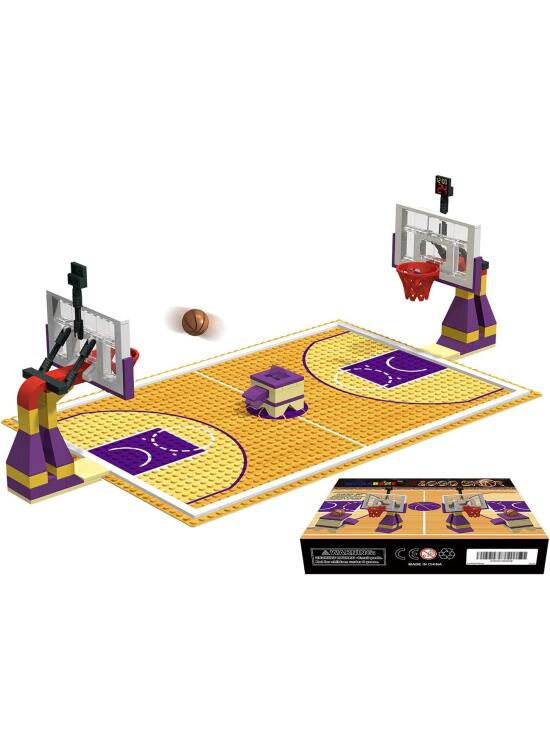 Bloque de construcción de juguetes educativos para bases de baloncesto de 5 x 10 pulgadas (3 unidades) y juegos de 2 bloques de construcción para juego de baloncesto compatibles con las principales