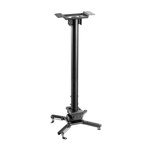 KIMEX - Soporte para proyector - Montaje en Techo - Función Giratorio/inclinable - Altura al Techo Ajustable Entre 60 y 90 cm - Color Negro - 052-3011