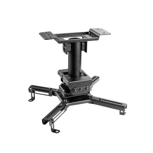 KIMEX - Soporte para proyector - Montaje en Techo - Función Giratorio/inclinable - Altura al Techo 25 cm - Color Negro - 052-3001