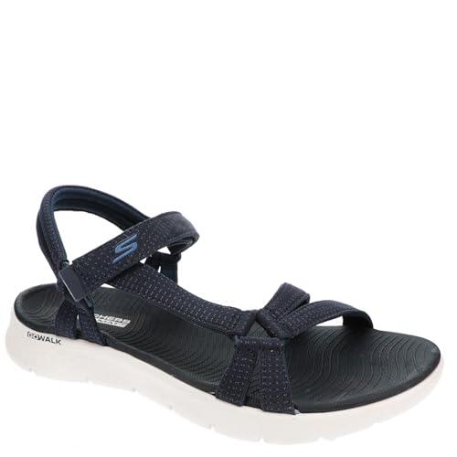 Skechers Sandal, Sandalias Go Walk Flex Sublime Mujer, Navy Textile, 38 EU