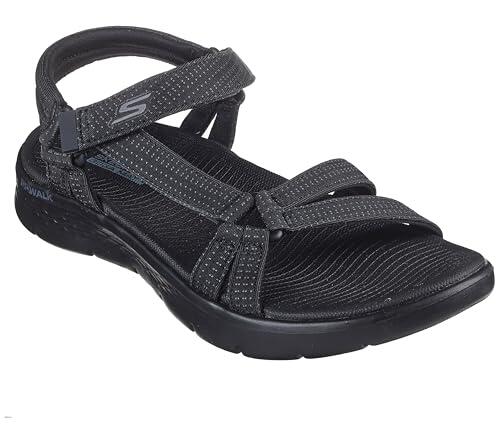 Skechers, Go Walk Flex Sandalia Sublime Mujer, Tela Negra, 38 EU