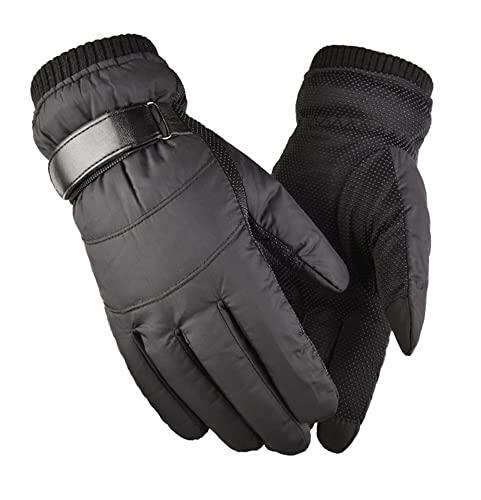 SOLO ACTFIT Guantes de Invierno Guantes de Ciclismo Antideslizantes Impermeable Guantes Resistentes al Viento Pantalla Táctil Guantes Termicos Esquí Escalada Bicicleta Correr (Black)