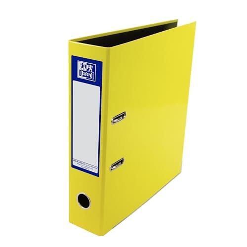 Oxford Archivador de palanca A4 premium, carpeta individual amarilla, resistente