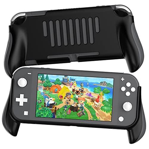 VOVIGGOL Funda Protectora de Mano para Nintendo Switch Lite, Funda Ergonomía para Juegos de Mano Soporte de Agarre Switch Lite, Accesorios compatibles con Nintendo Switch Lite (Negro)