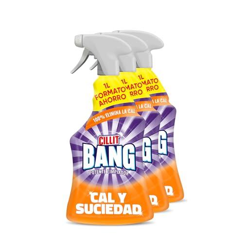 Cillit Bang Cal y Suciedad, potente limpiador baño, cocina, formato spray - Pack de 3 x 1 L, total 3 L