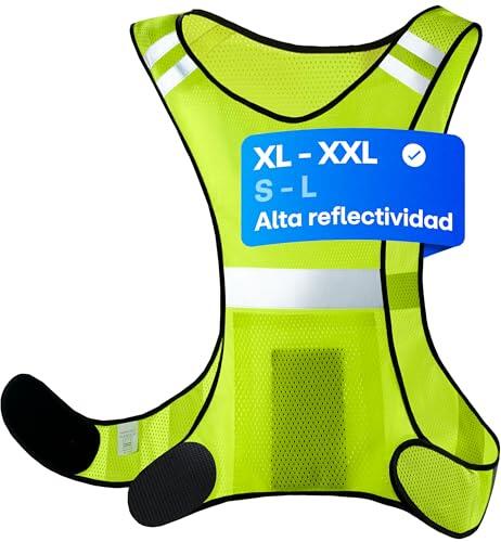 Prowiste Chaleco Reflectante de Alta Visibilidad - Para Running, Ciclismo, Equitacion - Transpirable - Ligero - Para Mujer y Hombre (XL - XXL)