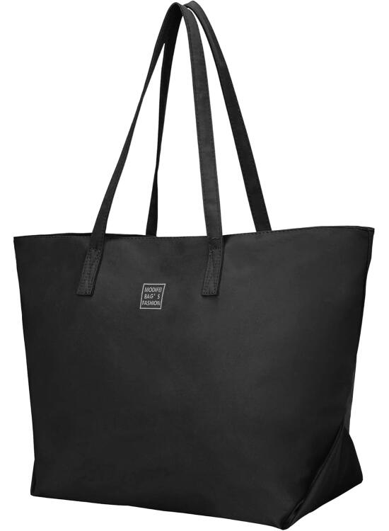 LIVACASA Bolsos de Mujer, 19.3 Inch Grande Resistente Al Agua Bolso Bandolera Casual Bolso Portatil Mujer con Cremallera y Bolsillos,Bolso de Lona Para Universitarias y Shopper