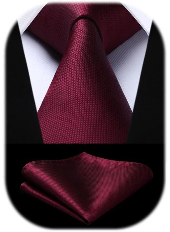 HISDERN Juego de pañuelo y corbata a cuadros para hombre para boda fiesta corbata y bolsillo cuadrado