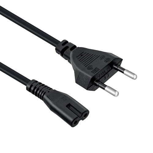 Mcbazel Cable de Alimentación de 3m con Euro IEC C7 Cable de Alimentación Adecuado para PS5/ PS4/ PS3/ Xbox Series X/S
