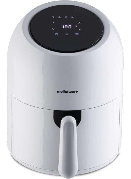 Mellerware - Freidora sin Aceite XL Crunchy Medium! 1000W | 3,5L | 5 Programas Predefinidos | Temporizador Programable | Air Fryer 80-200ºC | Sin BPA/PFOA | Freidora de Aire Pantalla Digital Táctil