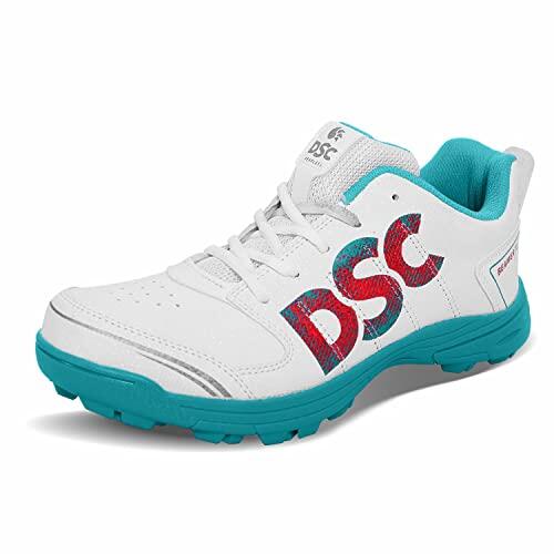 DSC Beamer X Professional Cricket Shoes for Men | Toe and Heel Protection | Supersoft and Flexibility | Rubber Outsole | Durability | Lightweight Outsole (Dark Cyan, Size: EU 43, UK 9, US 10)