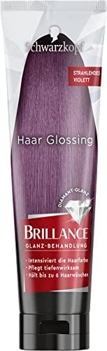 Brillance Tratamiento de brillo para el cabello, color violeta brillante (150 ml), nutre e intensifica el color del cabello, se puede aplicar como una mascarilla capilar, dura hasta 6 lavados