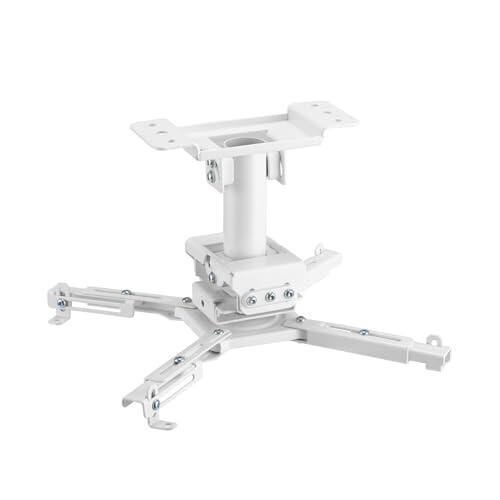 KIMEX - Soporte para proyector - Montaje en Techo - Función Giratorio/inclinable - Altura al Techo 25 cm - Color Blanco - 052-3000