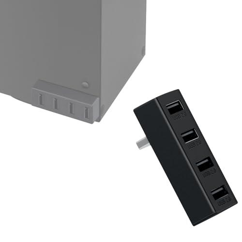 Mcbazel 4 Puertos USB Hub 2.0 para Xbox Series X/S, Adaptador de Expansión Portátil de Alta Velocidad USB Hub Splitter Compatible con Consola Xbox Series X/S - Negro