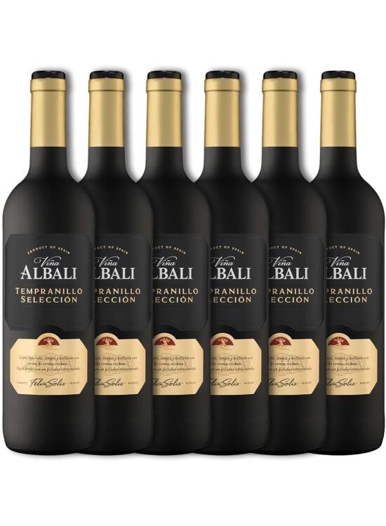 Viña Albali Tinto Tempranillo, Paquete de 6 x 750 ml - Total: 4500 ml