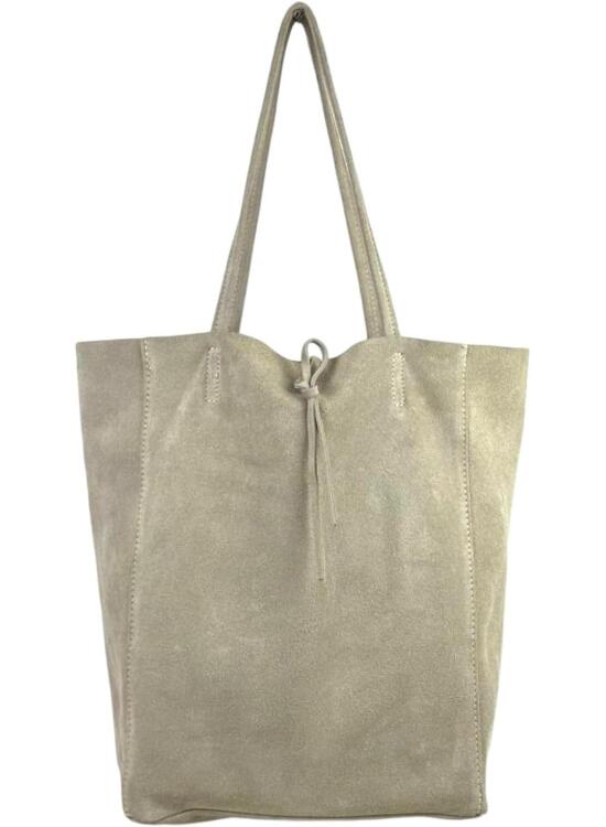 énvo - Bolso Shopper de Ante Italiano para Mujer, Tamaño Grande (33x13x37 cm), Interior Forrado en Poliéster