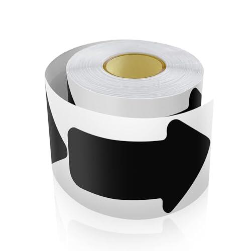 200 Flechas Adhesivas 7,6 X 15,2 Cm Flechas Señalización Del Suelo Rollo Autoadhesivo Resistente A La Intemperie Negro