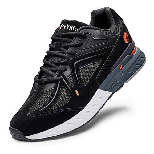 FitVille Zapatillas Casual para Hombre Extra Anchas Zapatillas Running para Pies Planos Calzado Especial Adecuado Aliviar Dolor 40 EU XX-Ancho