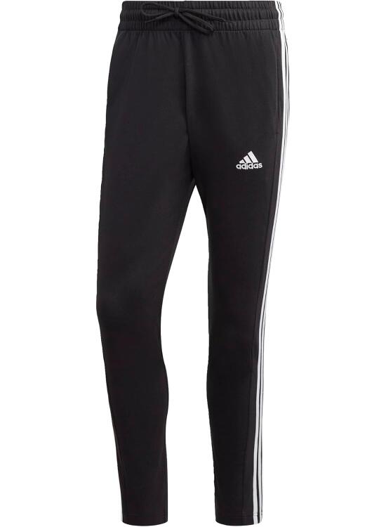 adidas Essentials Single Jersey Tapered Open Hem 3-Stripes Joggers - Pantalones de chándal Hombre