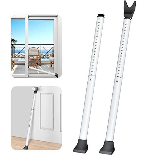 2Pack Blanco Blocker Barra de Seguridad, Bloqueador de puerta