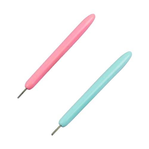 Lmyzcbzl Herramientas Quilling, 2 Pcs Papel Quilling Herramientas, Quilling Strips Slotted Tool, Multifunción Rolling Curling Quilling Needle Pen, DIY Hand Craft Curling Pen