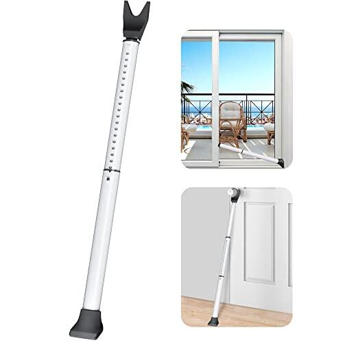 1Pack Blanco Blocker Barra de Seguridad, Bloqueador de puerta