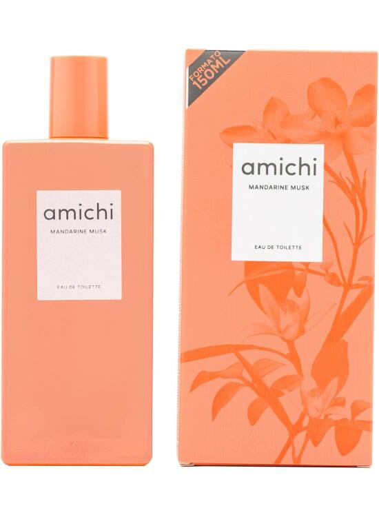 AMICHI - Mandarine Musk 150 ml, Colonia Mujer, Perfume Formato Spray, Eau de Toilette Femenina, Agua Fresca, Fragancia Dulce y Cítrica, Aroma Extravagante de Larga Duración